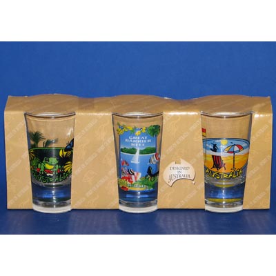 3-Pack Reef, Beach, Rainforest Shotglasses